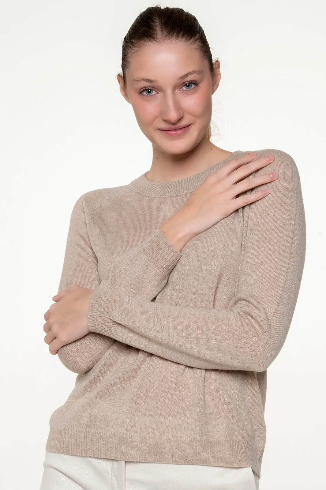 Elia Uomo Girocollo beige in puro cashmere elia  