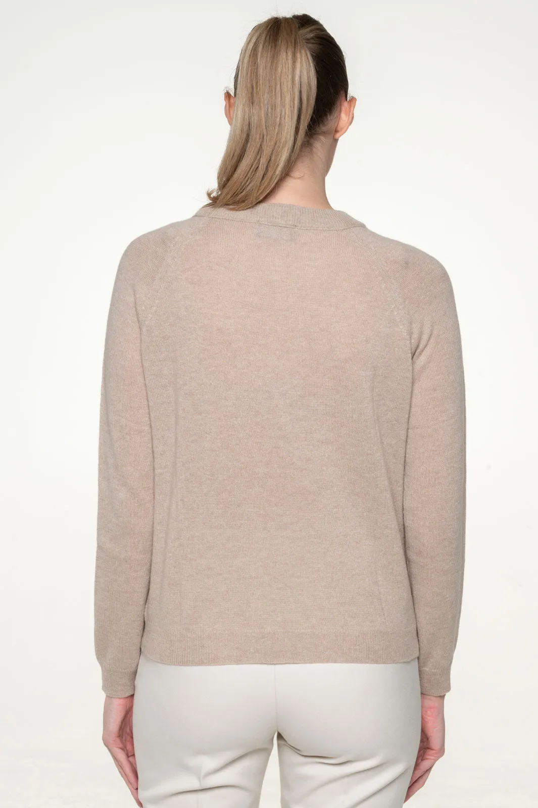  Elia Uomo Girocollo beige in puro cashmere elia  