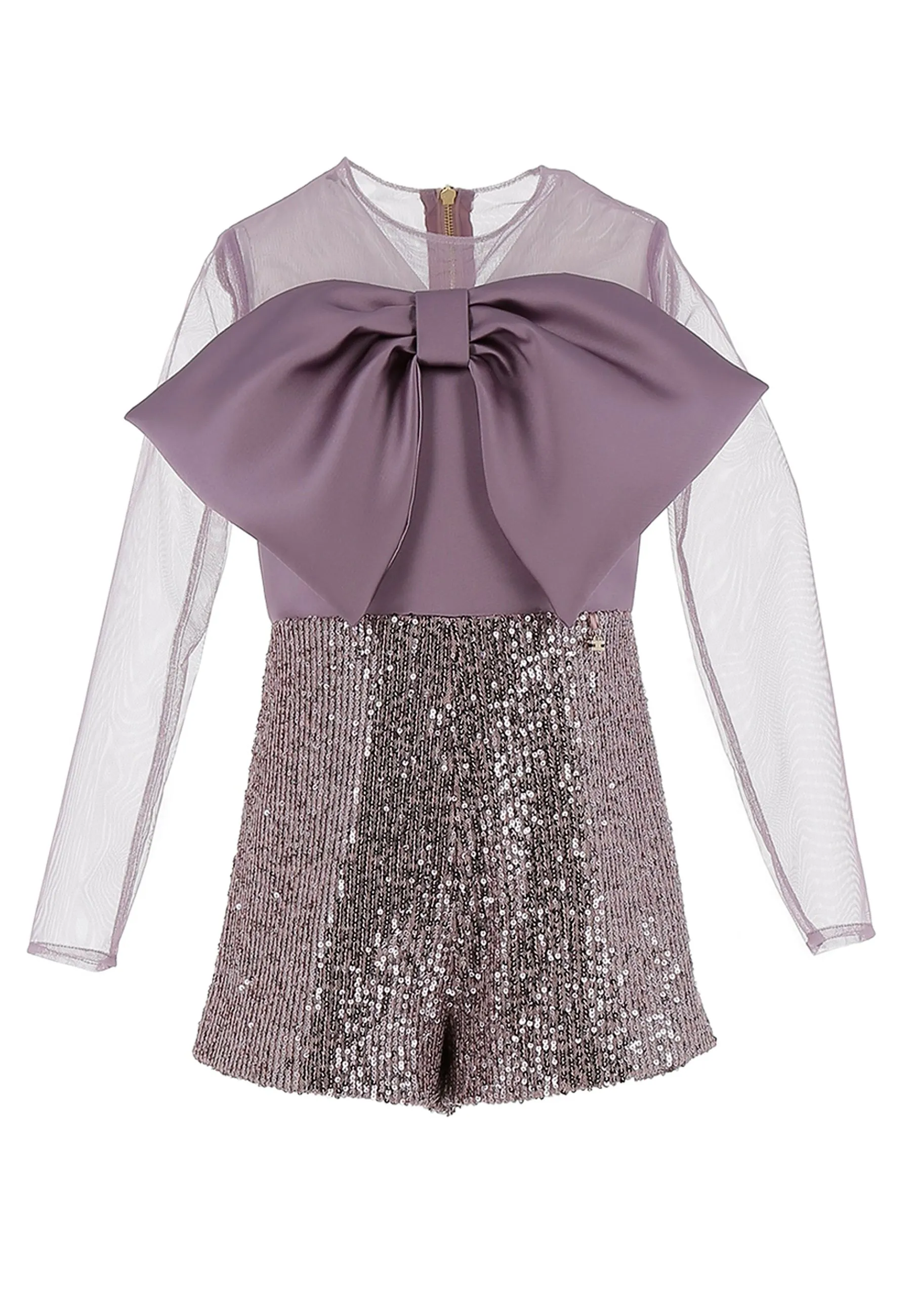 Elisabetta Franchi La Mia Bambina tuta intera viola bambina in nylon