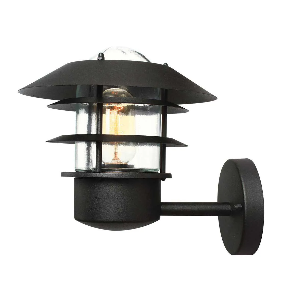 Elstead Lighting  Lanterna da parete per esterno in acciaio e diffusore in vetro Helsingor - 60W