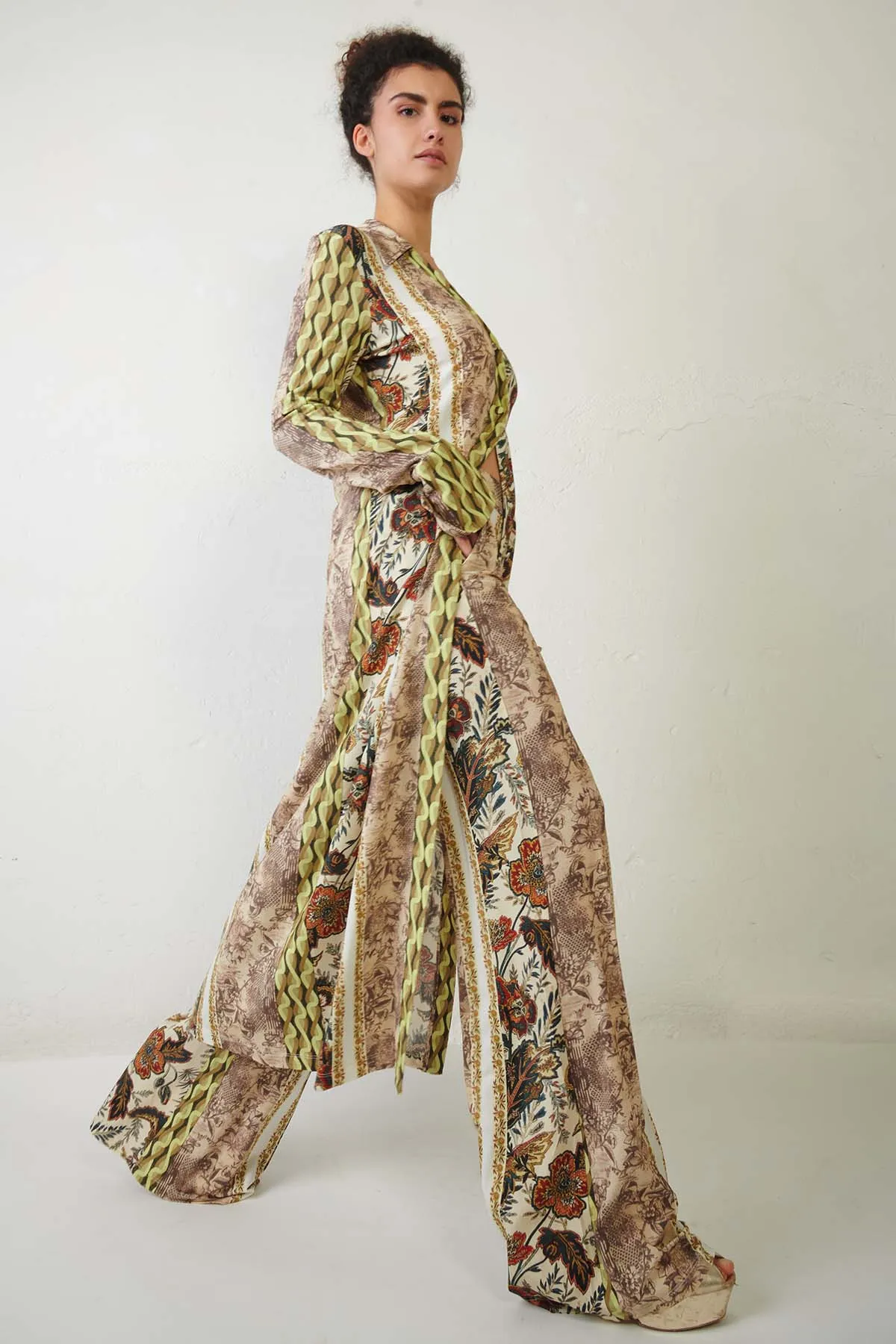 ERIKA CAVALLINI Pantalone svasato stampato