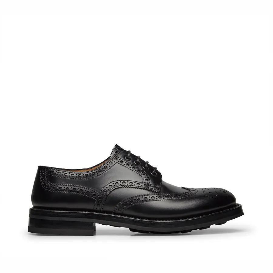 FABI UOMO derby con cuciture in pelle nero