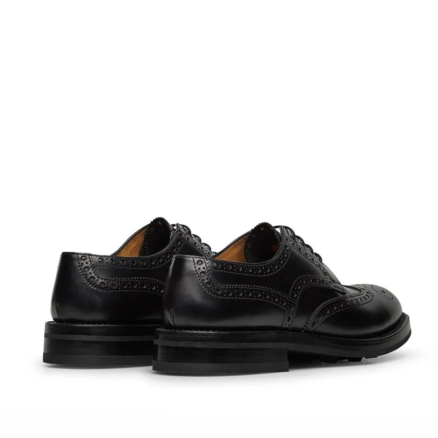 FABI UOMO derby con cuciture in pelle nero