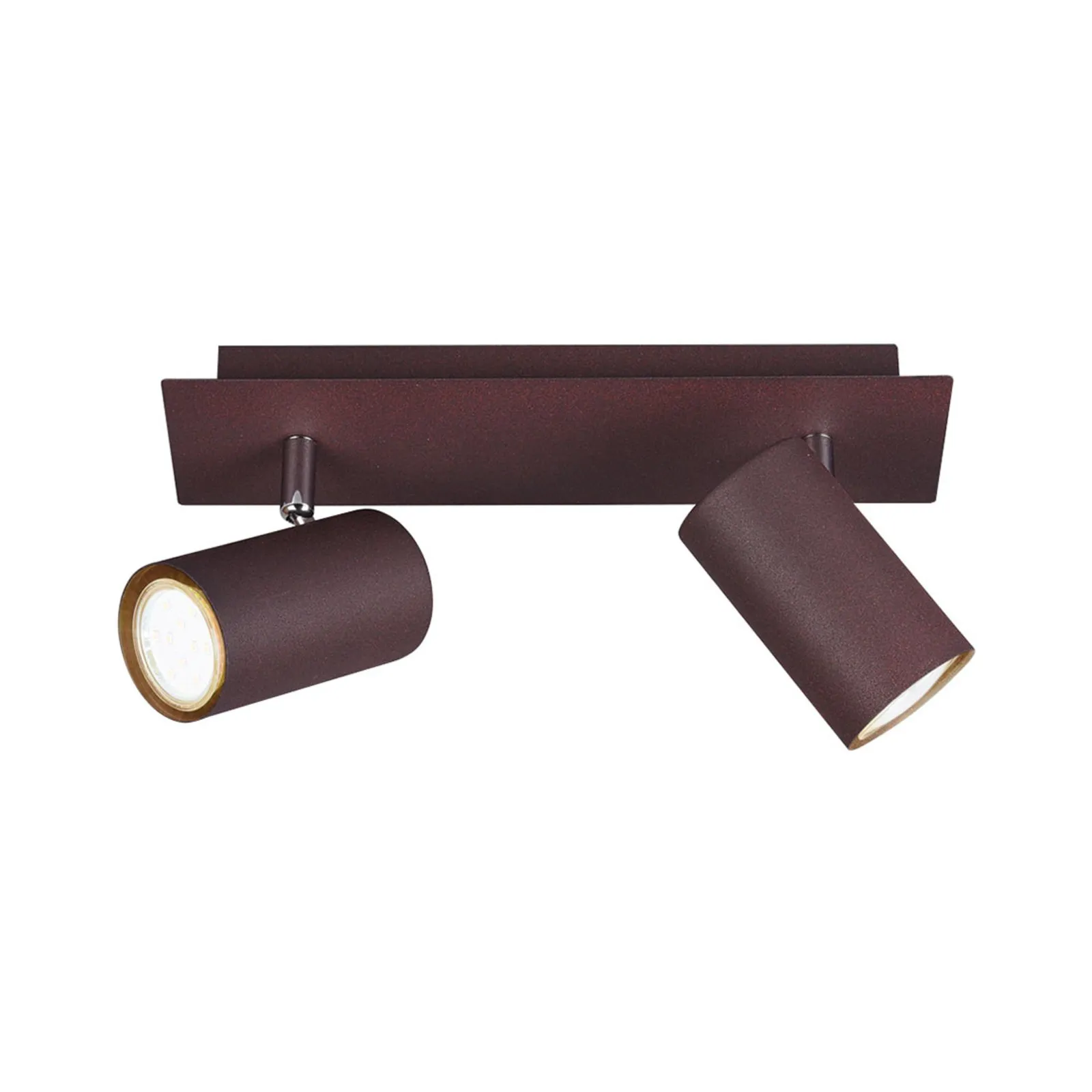 Faretto da soffitto Marley, a 2 luci, color ruggine