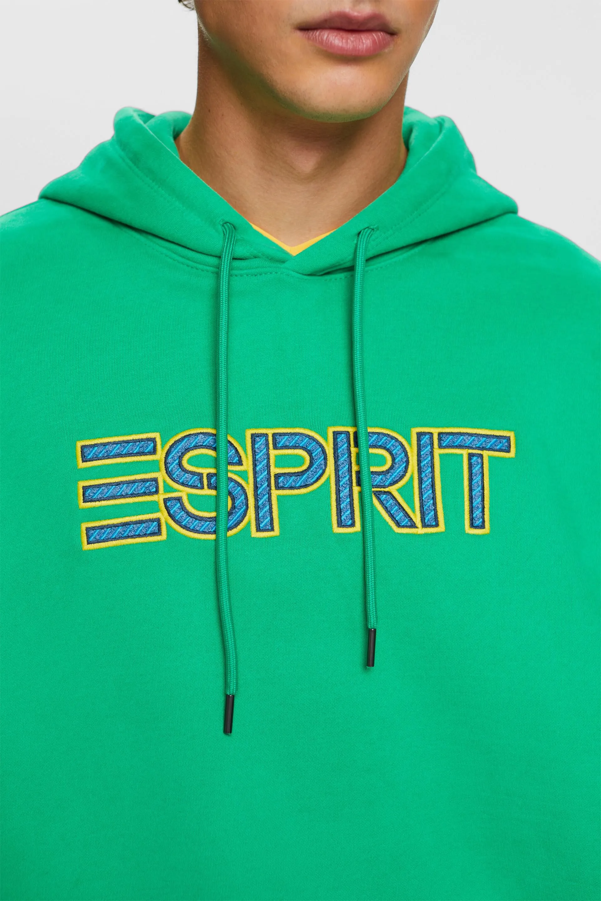 Felpa con cappuccio e logo in misto cotone