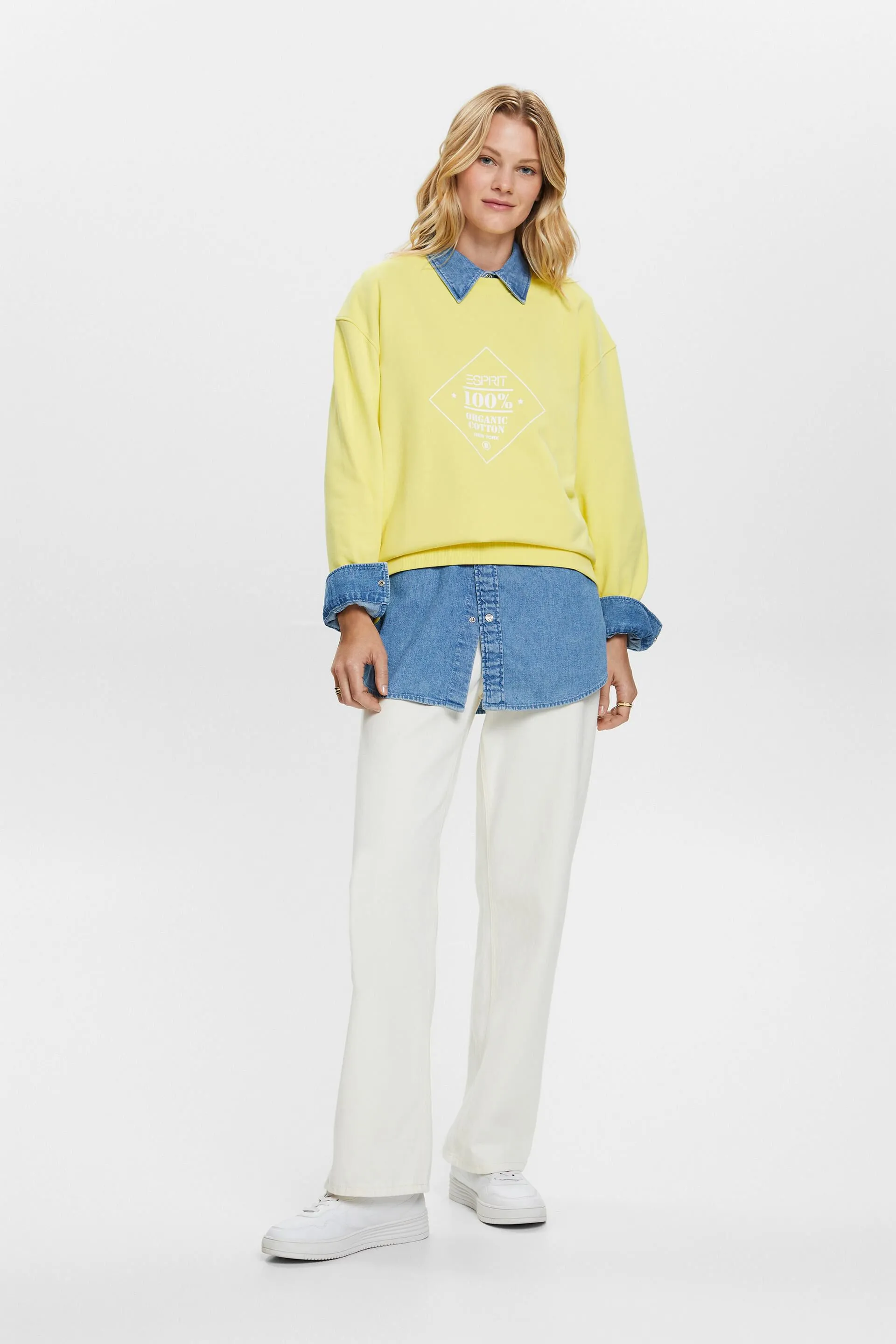Felpa in cotone con logo