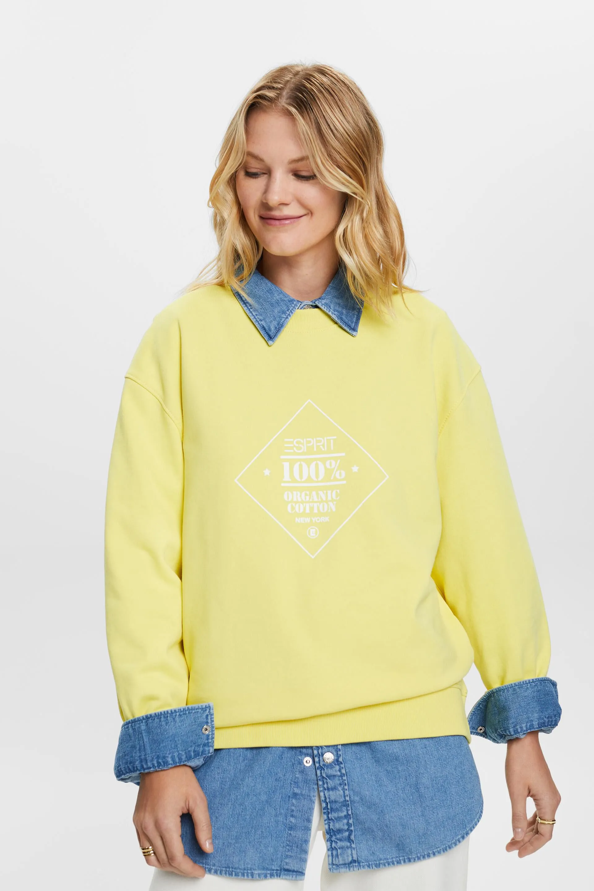 Felpa in cotone con logo