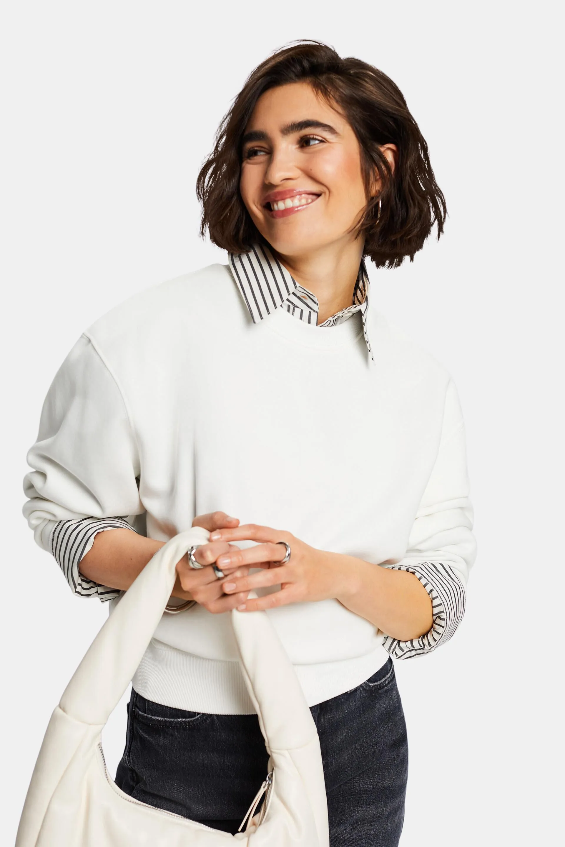 Felpa pullover in misto cotone