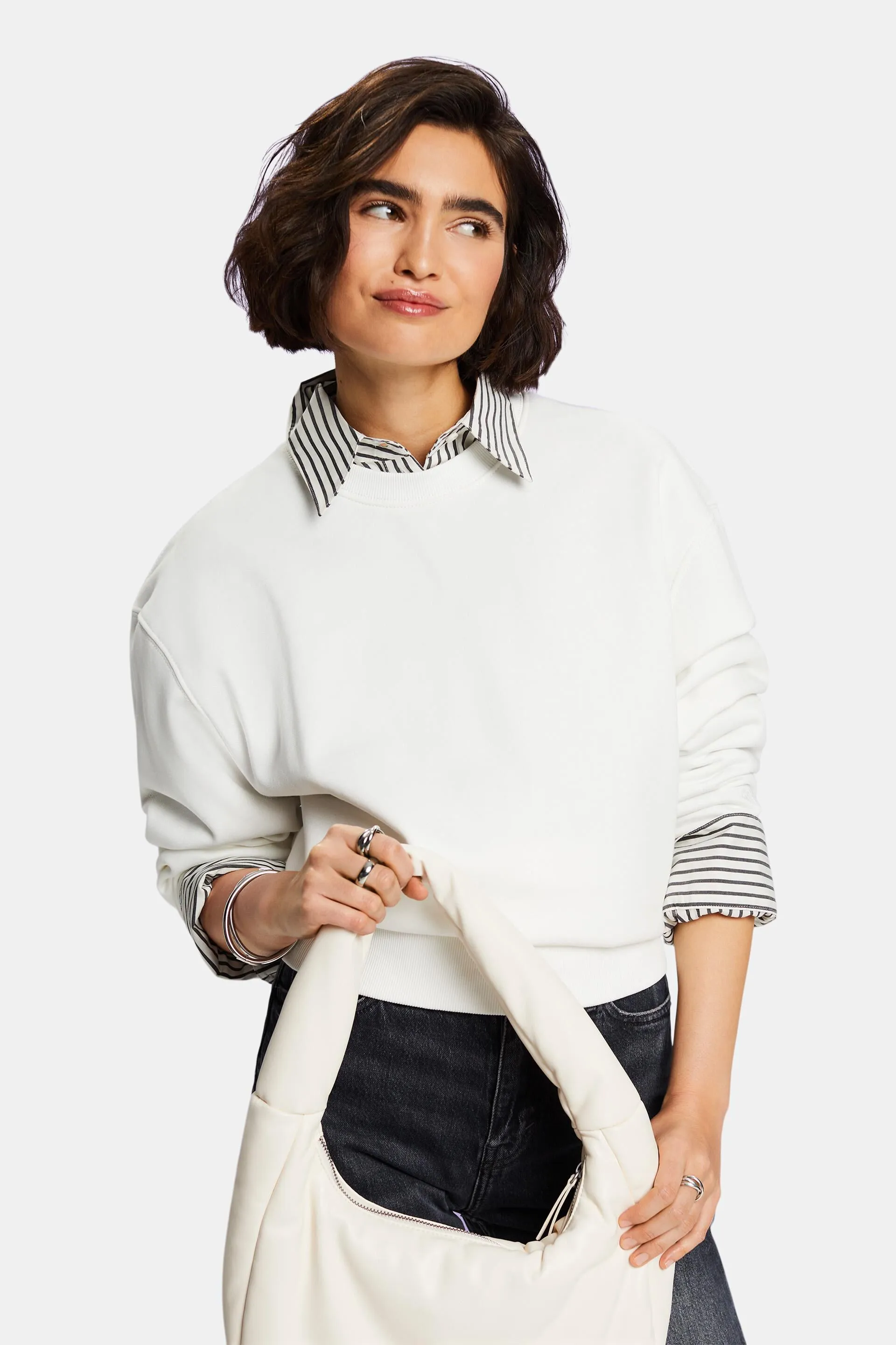 Felpa pullover in misto cotone