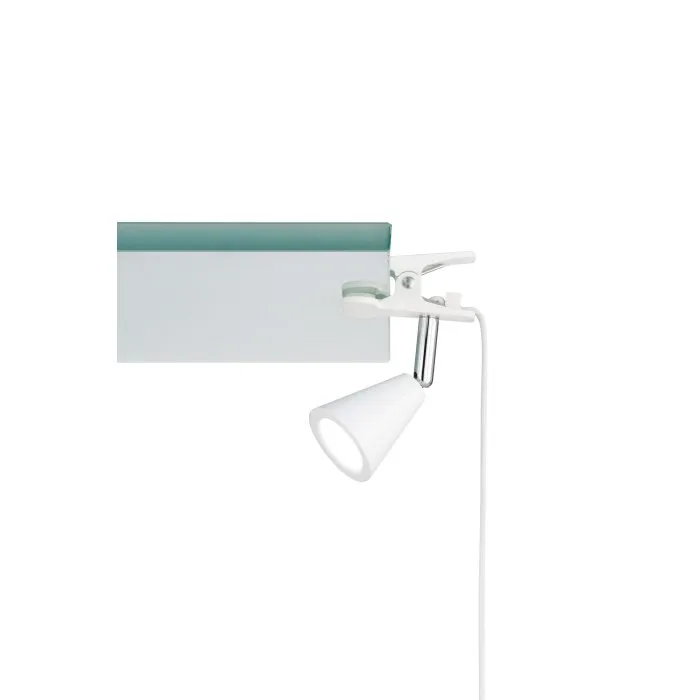 FHL-easy Zirbel Lampada con pinza LED Bianco, 1-Luce