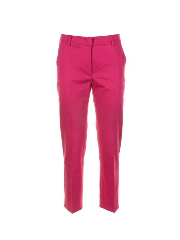 Fuchsia cotton trousers