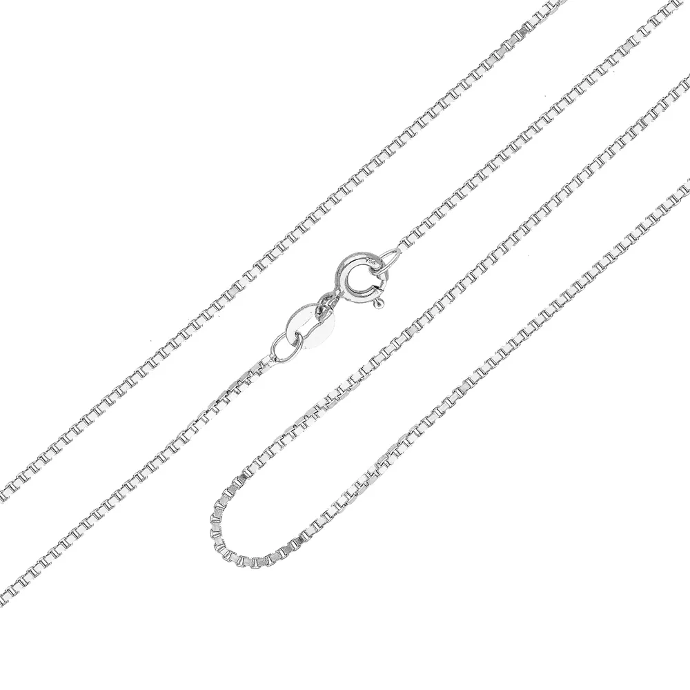 Girocollo catena Veneziana Donna in oro bianco 40 cm media