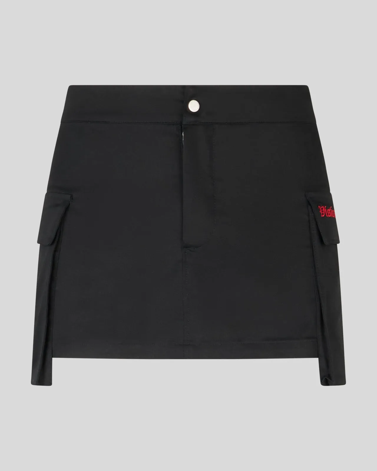 GONNA CARGO NERA CON LOGO GOTICO RICAMATO