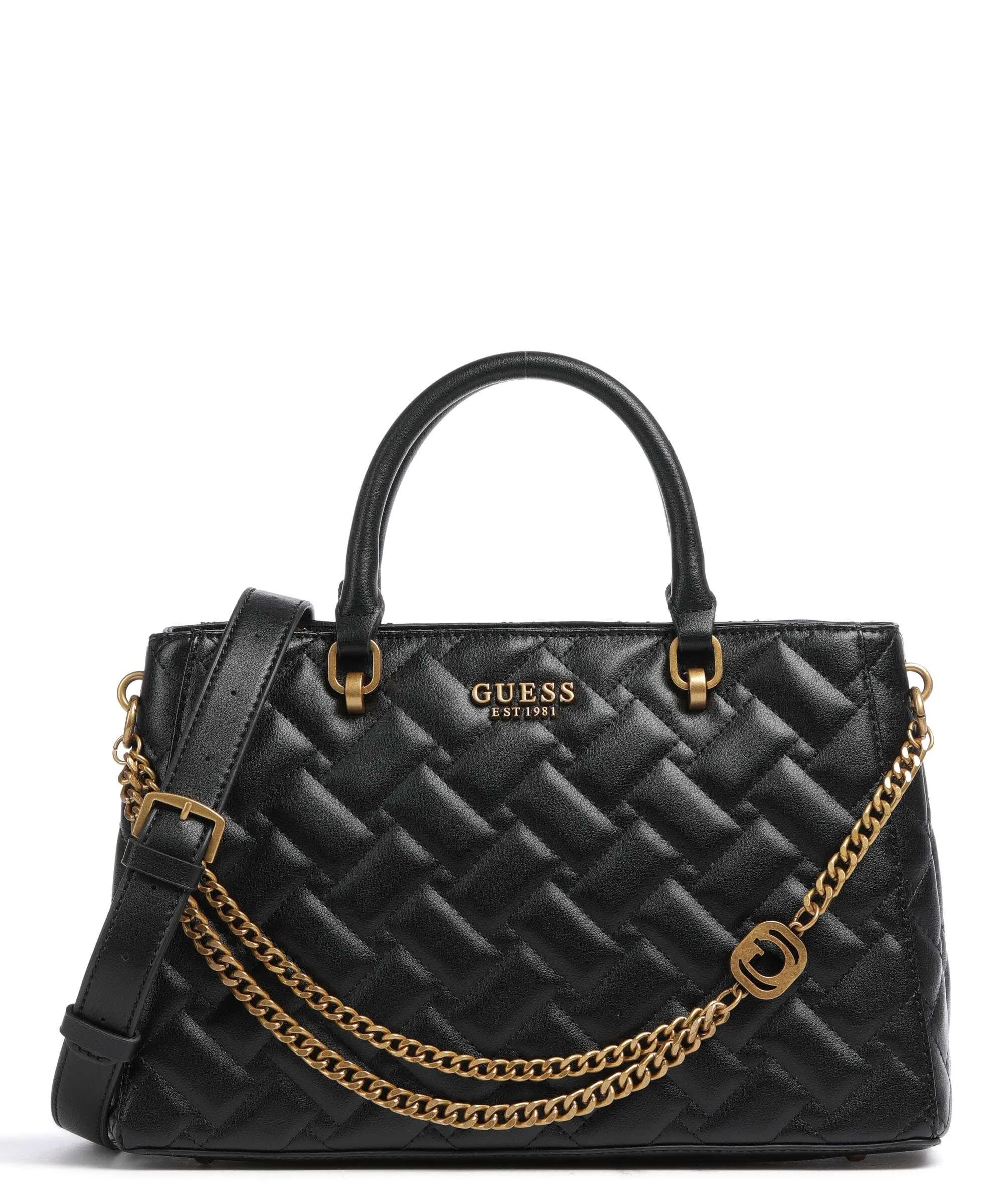  Guess Gracelynn Borsa a mano pelle sintetica nero  