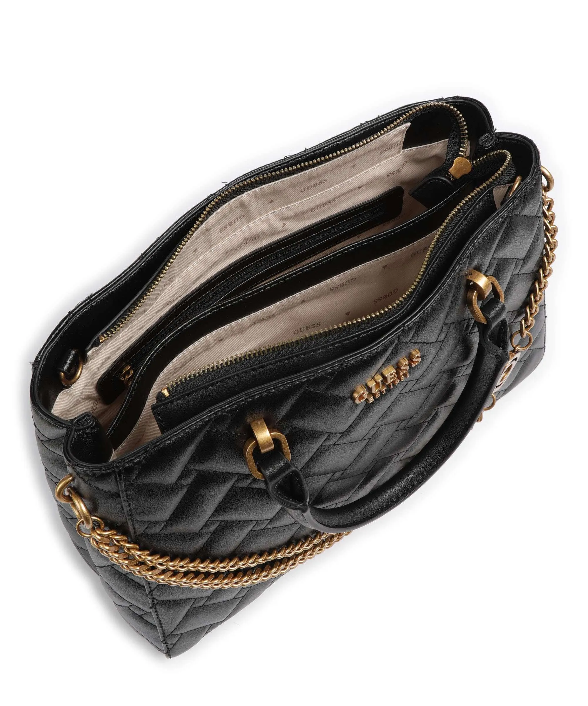  Guess Gracelynn Borsa a mano pelle sintetica nero  