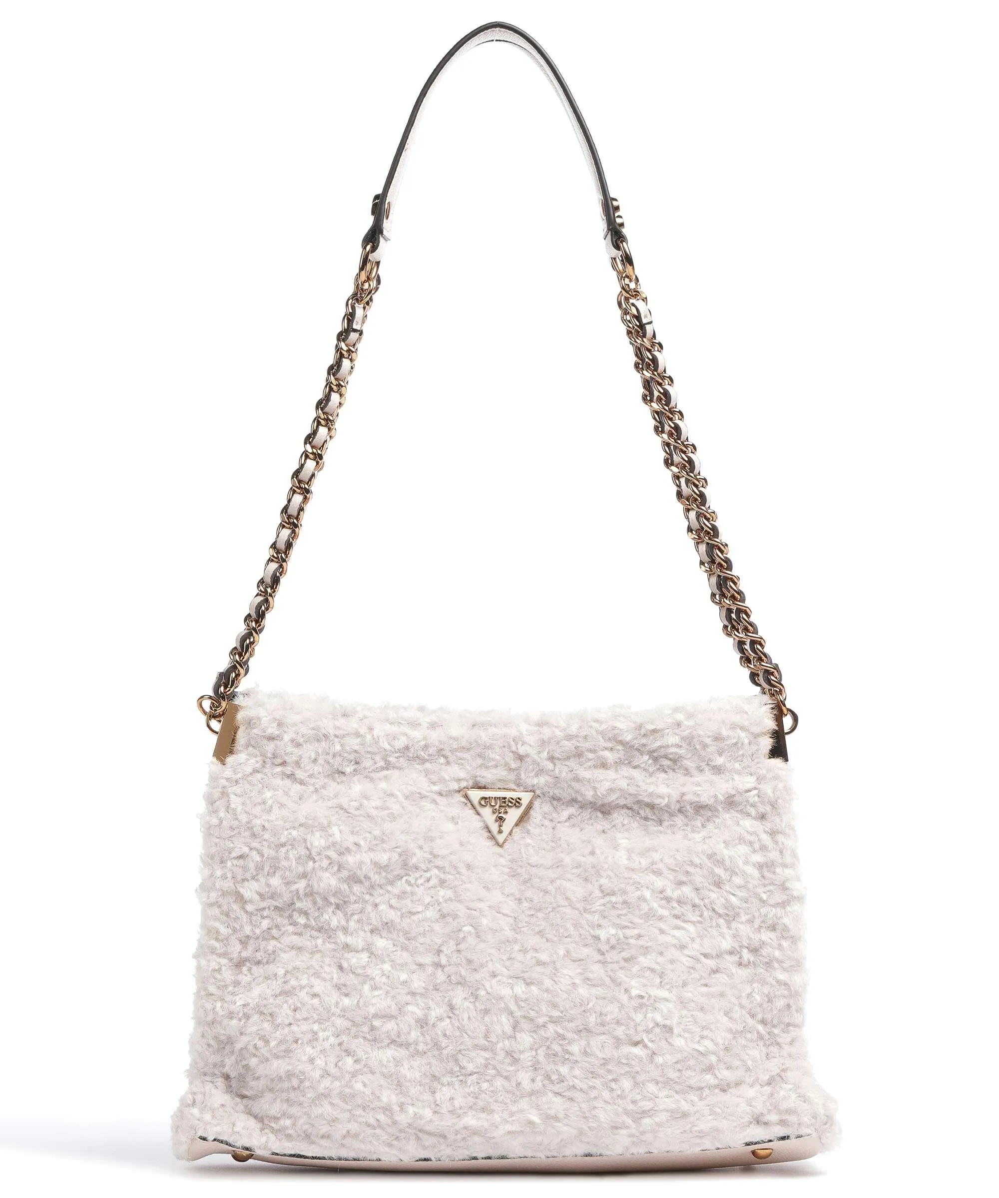  Guess Maranta Borsa a spalla pelle sintetica, eco-pelliccia beige  