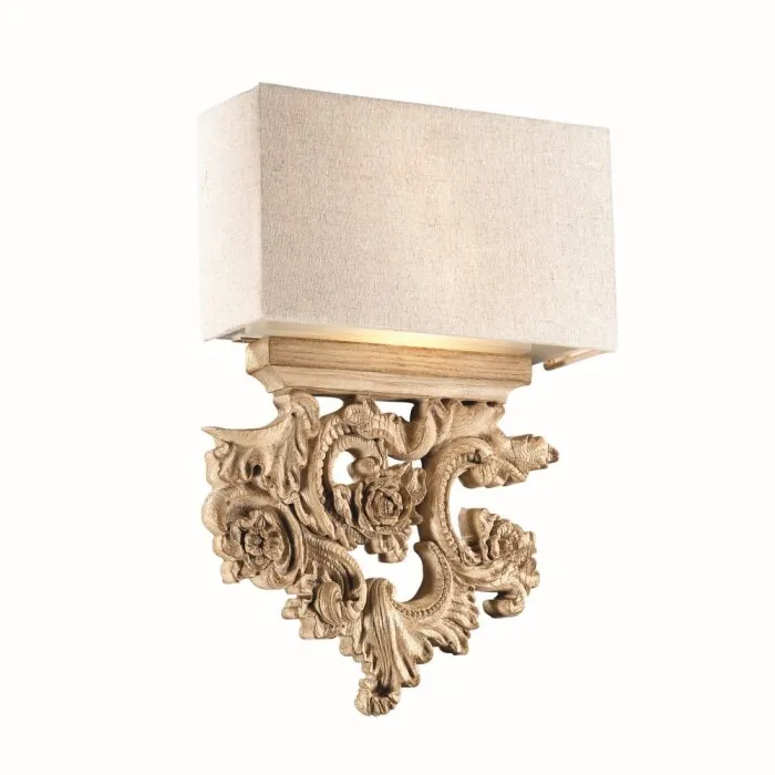Ideal Lux PETER Applique Legno chiaro, 2-Luci