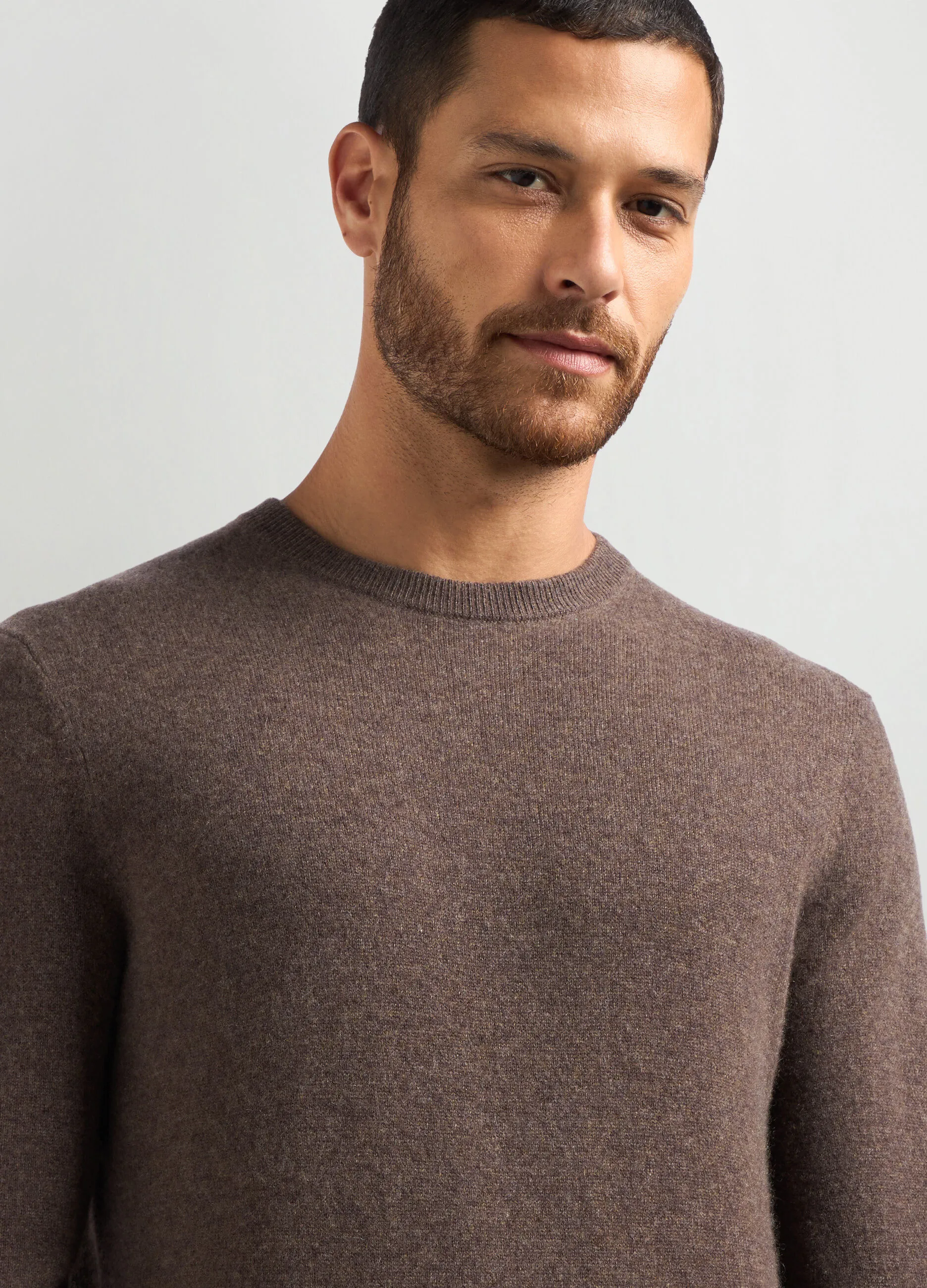 J. HART & BROS  Pullover girocollo in puro cashmere uomo