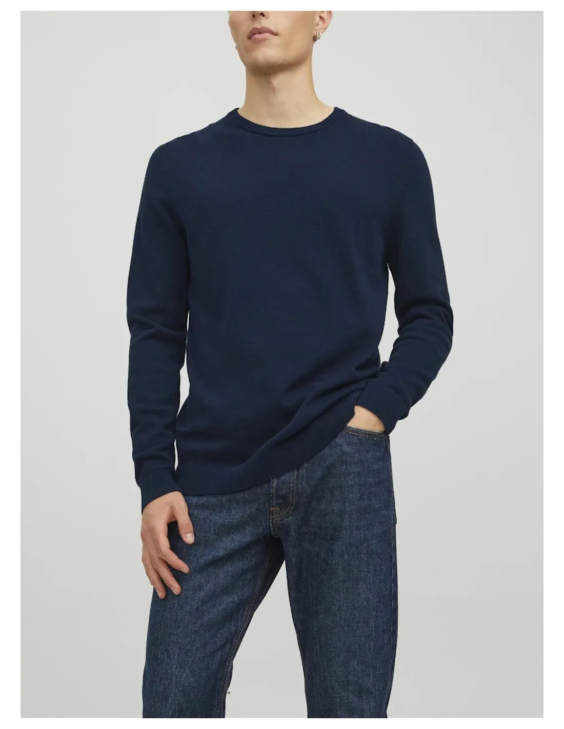 JACK & JONES PULLOVER UOMO,JJEBASIC KNIT CREW NECK
