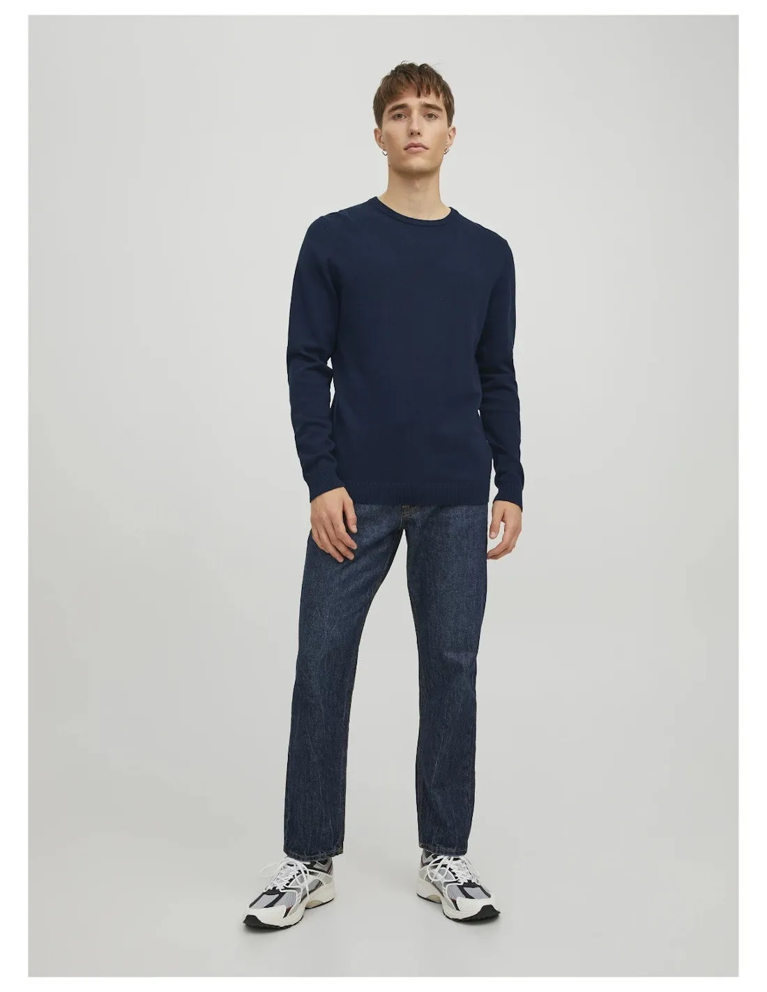 JACK & JONES PULLOVER UOMO,JJEBASIC KNIT CREW NECK