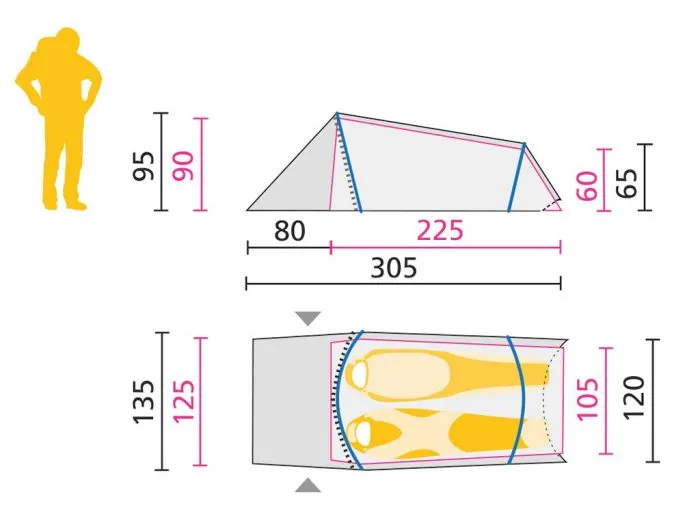 Jack Wolfskin Gossamer II 2019 tenda a tunnel