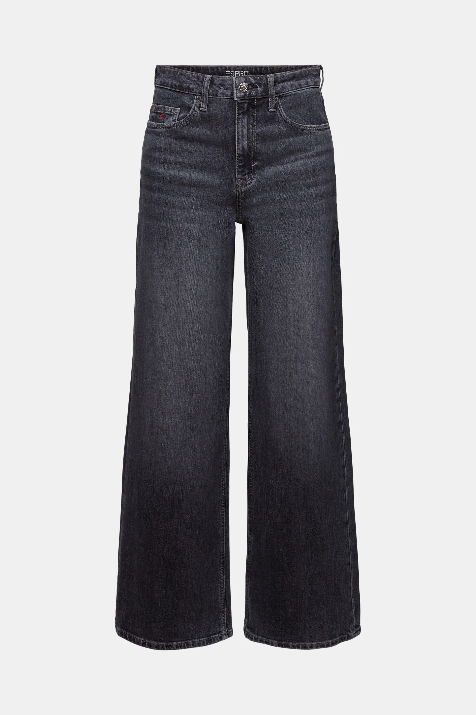 Jeans a vita alta con gamba larga