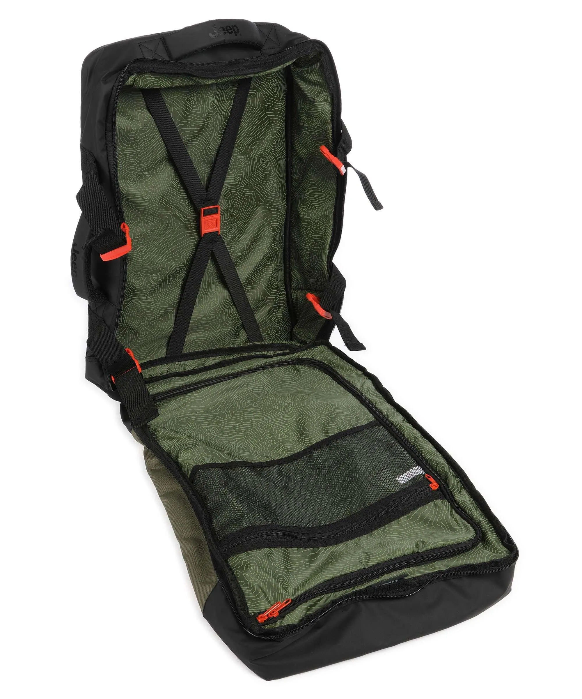  Jeep JS007C XL Zaino da viaggio poliestere verde/nero  