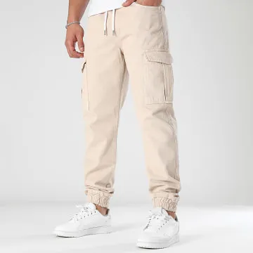 Jogger Pant Jeans Cargo dal taglio rilassato 3224 Beige