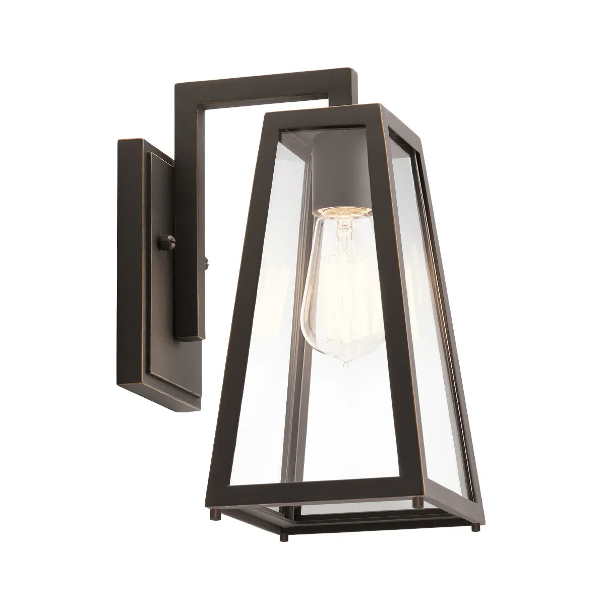 Kichler  Lanterna da parete piccola moderna a 1 luce struttura in alluminio e vetro Delison - 60W
