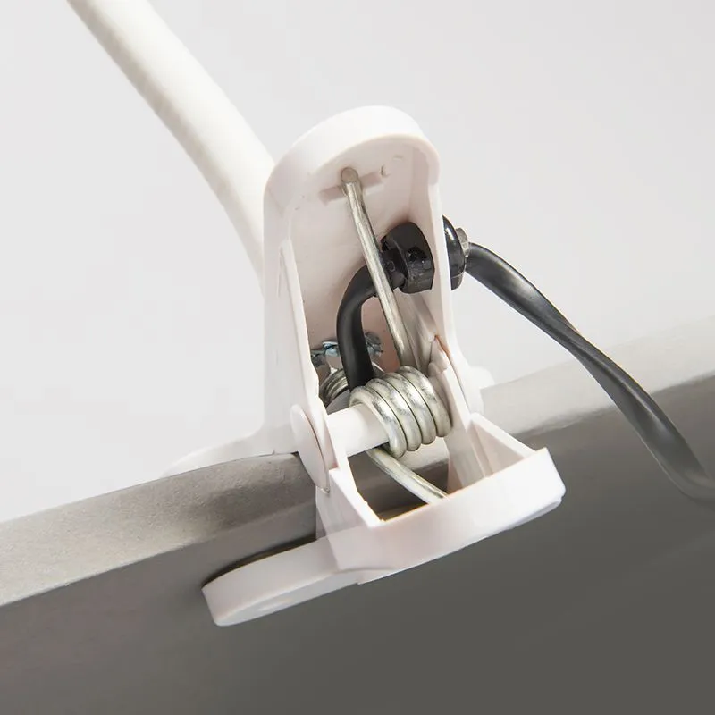 Lampada a morsetto 'Young Flex' moderna blanca/plastica - adatta per LED / interna