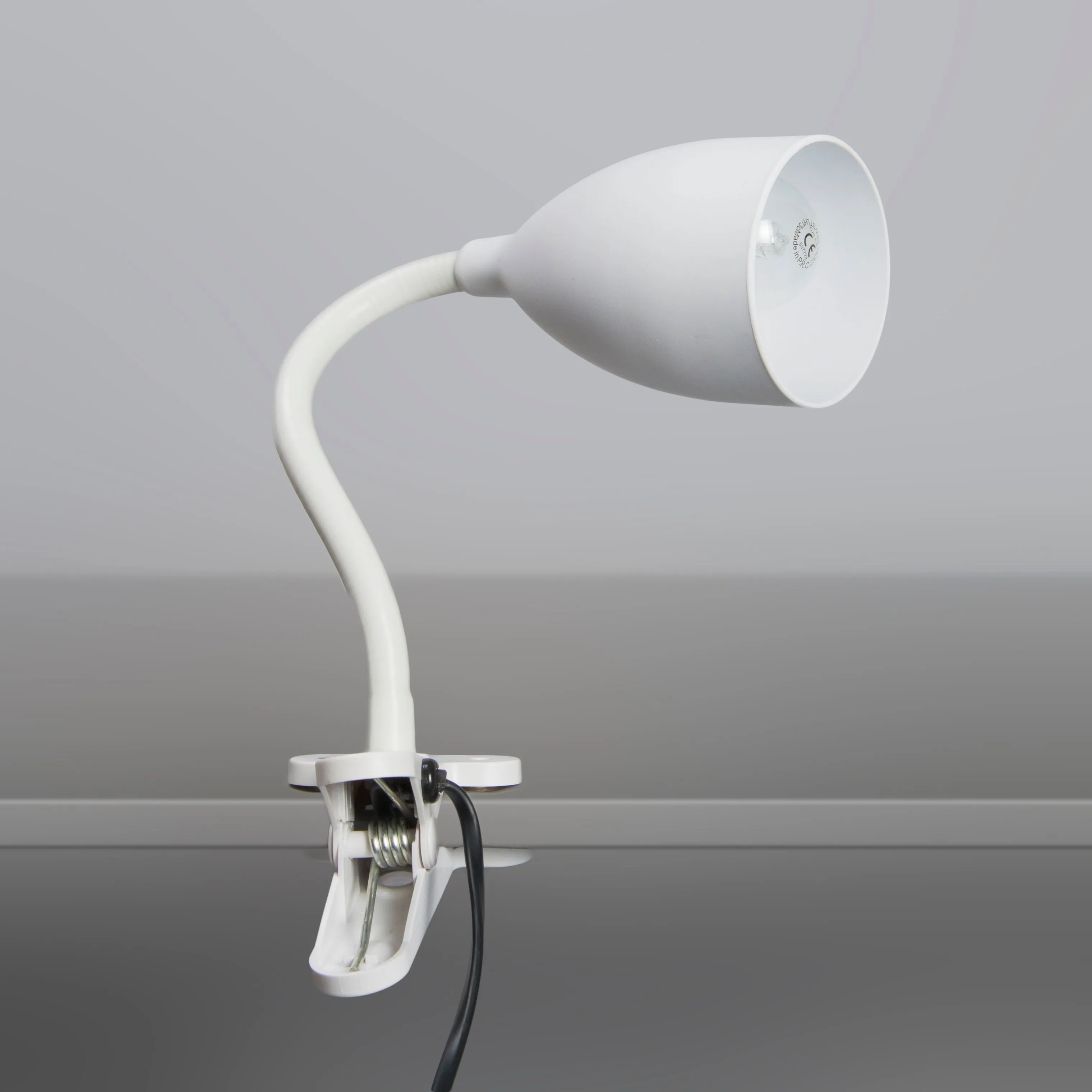 Lampada a morsetto 'Young Flex' moderna blanca/plastica - adatta per LED / interna