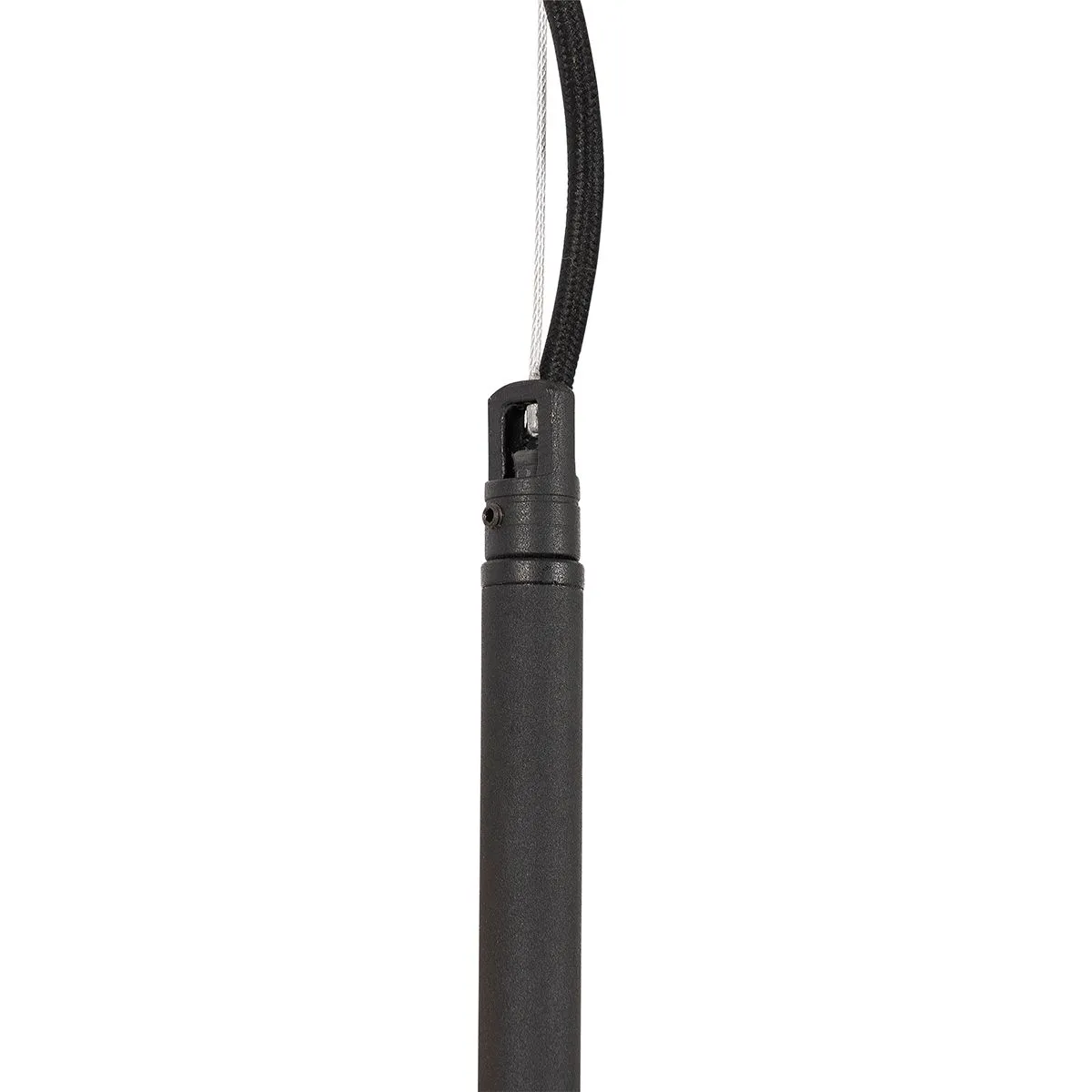 Lampada a sospensione Art Deco nera e vetro fumé a 3 luci - Flore