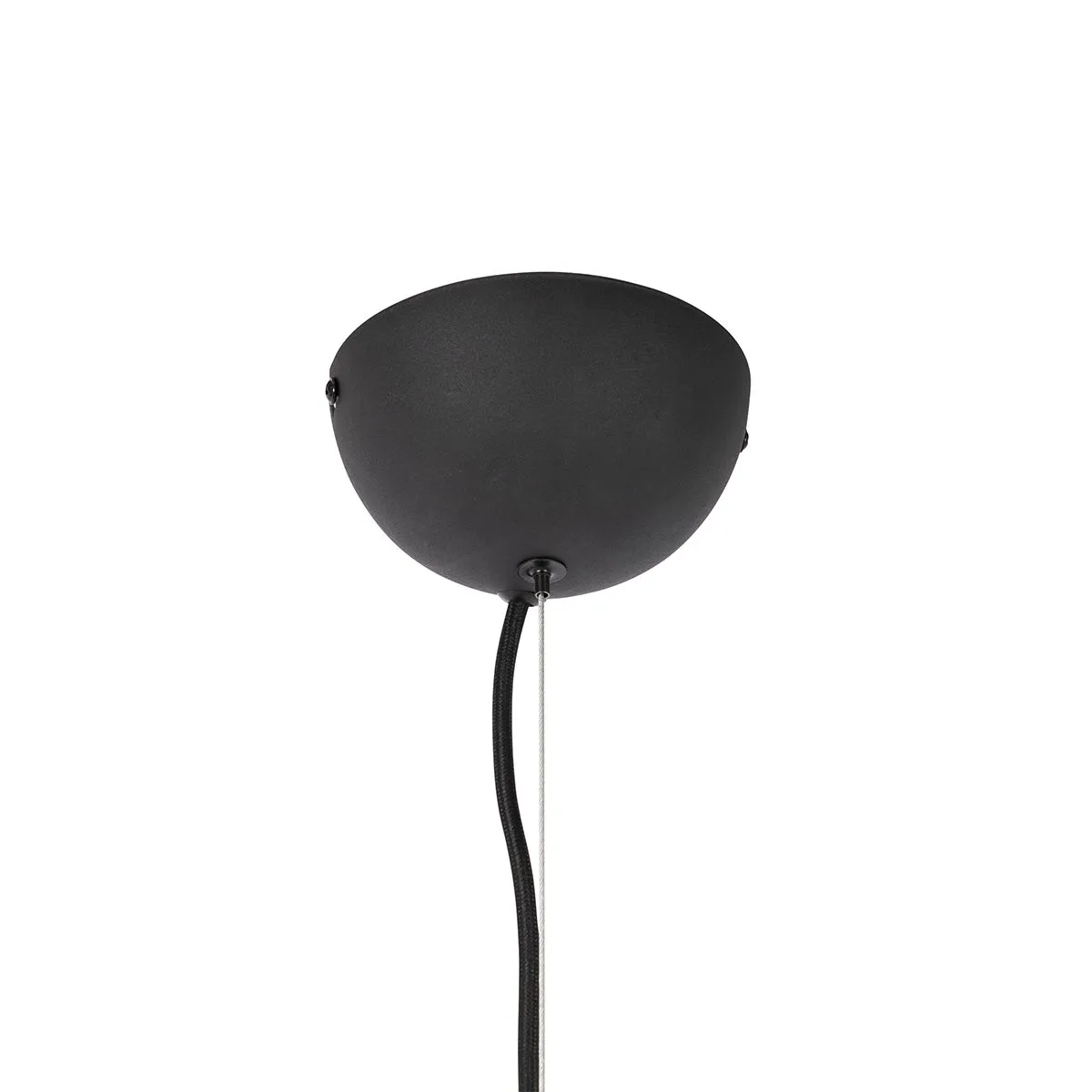 Lampada a sospensione Art Deco nera e vetro fumé a 3 luci - Flore