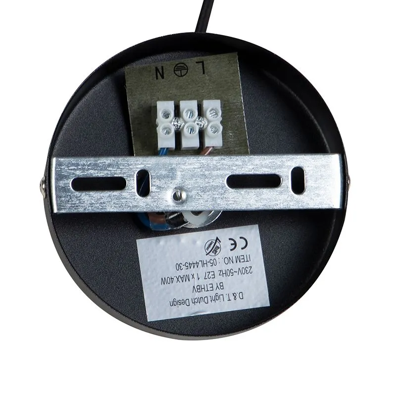 Lampada a sospensione moderna rotonda nera 70 cm - Filo