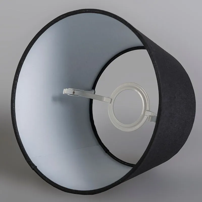 Lampada da tavolo country marrone con paralume nero - Arta XS vintage