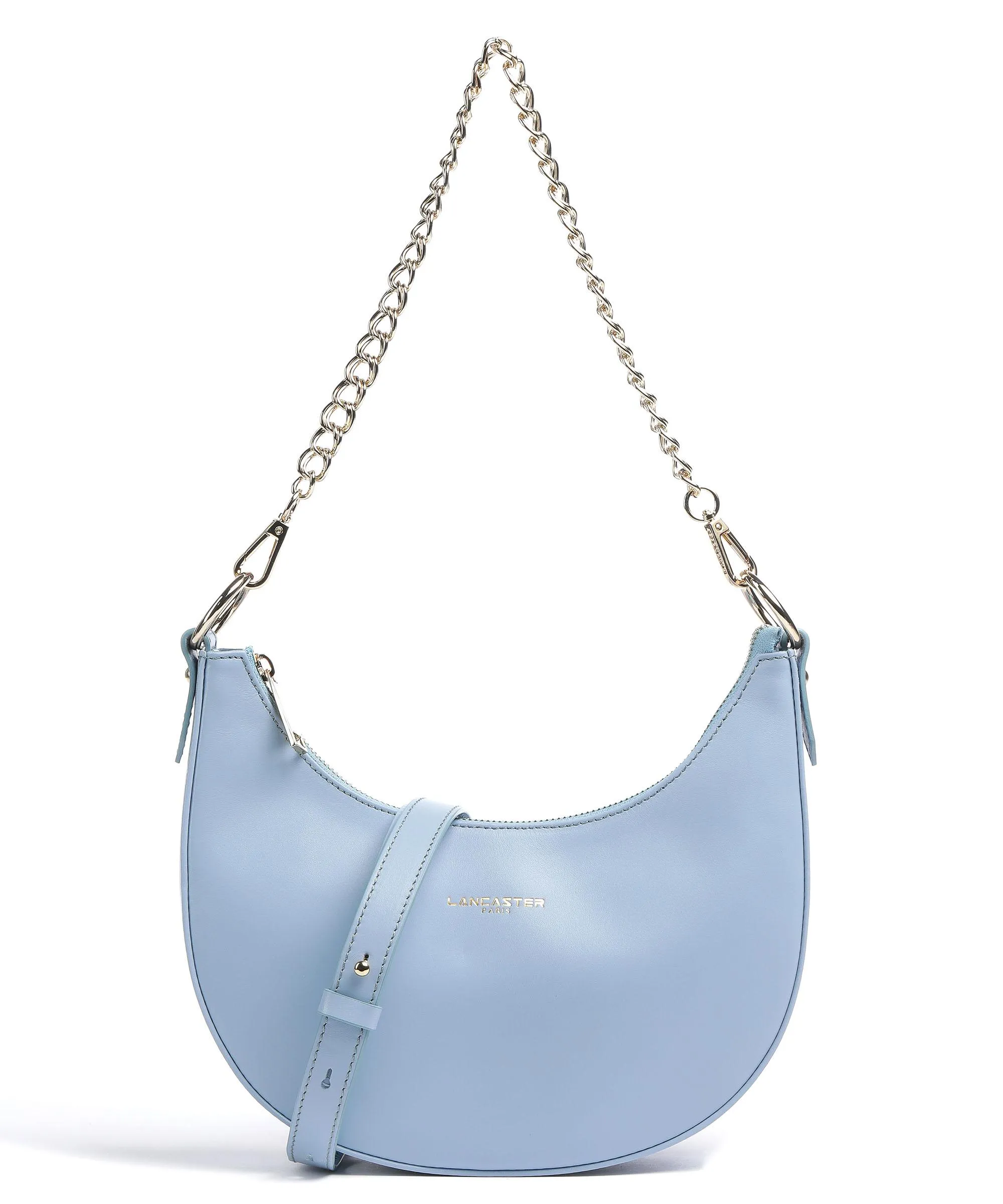  Lancaster Paris Aimy Borsa a spalla pelle di vacchetta finemente grana blu chiaro  