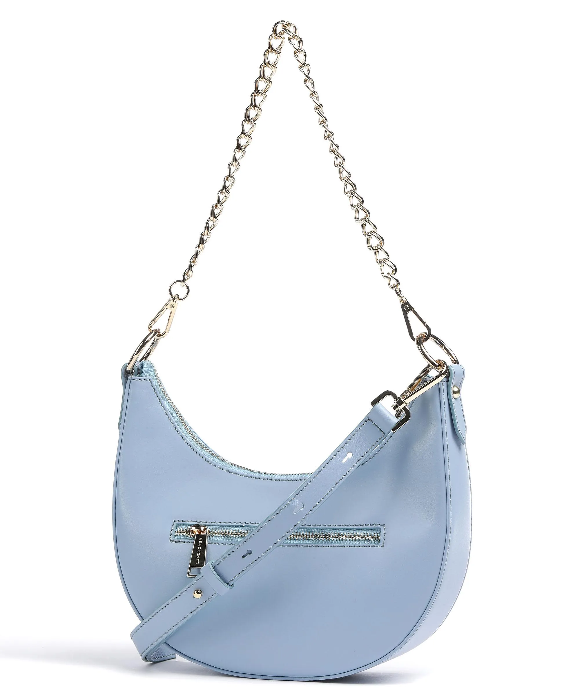  Lancaster Paris Aimy Borsa a spalla pelle di vacchetta finemente grana blu chiaro  