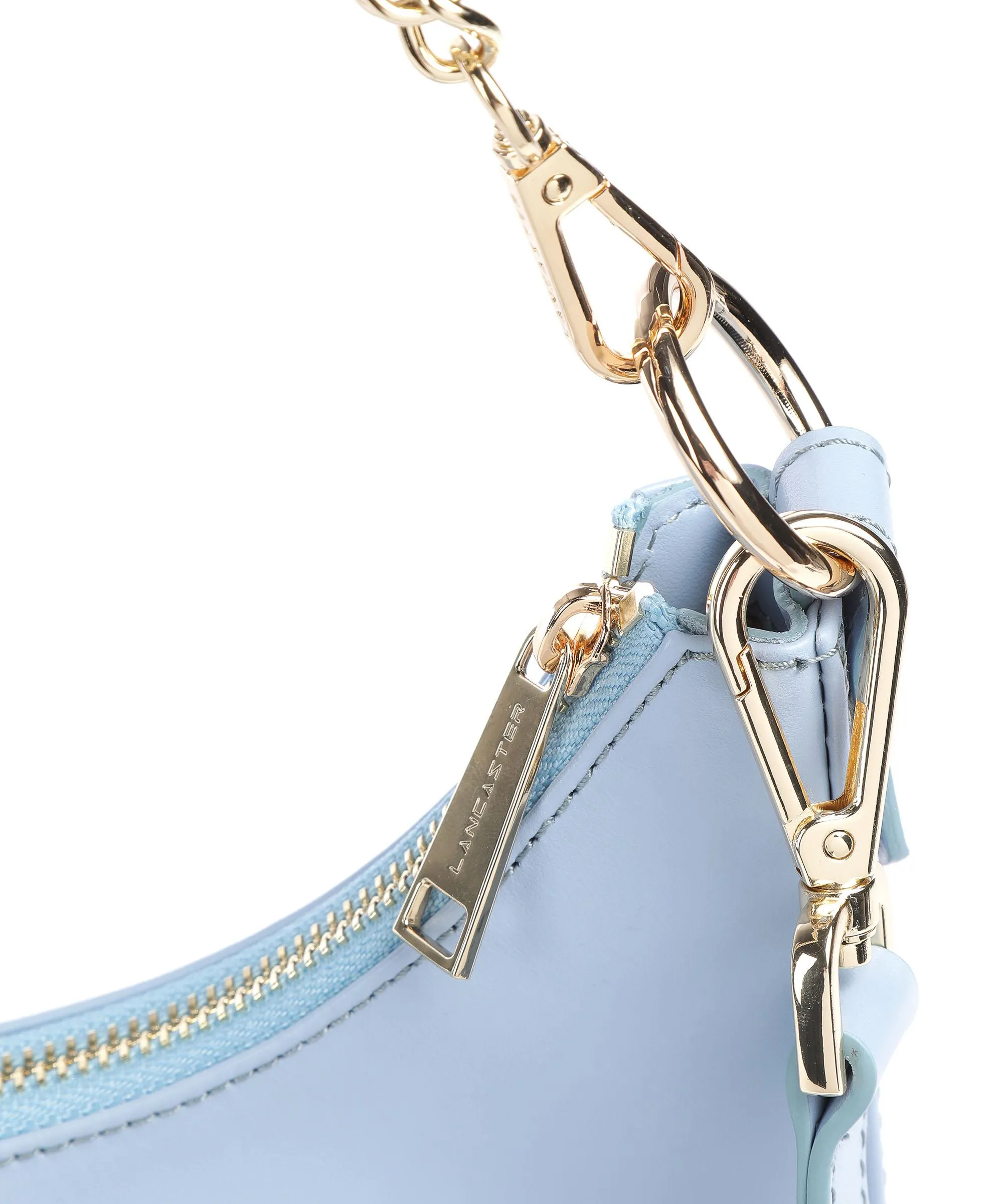  Lancaster Paris Aimy Borsa a spalla pelle di vacchetta finemente grana blu chiaro  