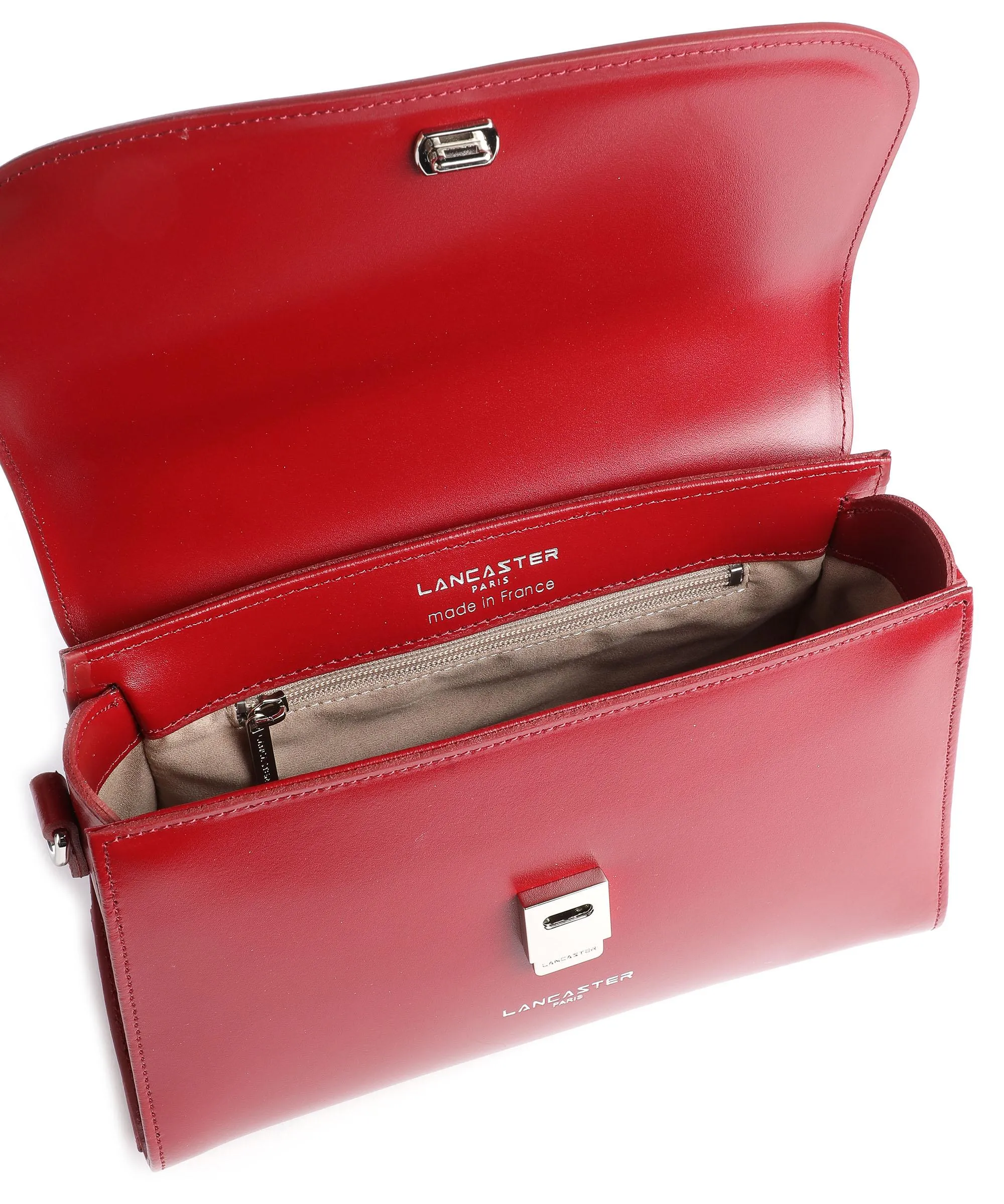  Lancaster Suave Even Borsa a mano pelle di vacchetta liscia rosso scuro  