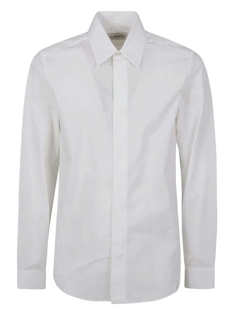 LANVINSLIM FIT SHIRT IN POPLIN Optic white