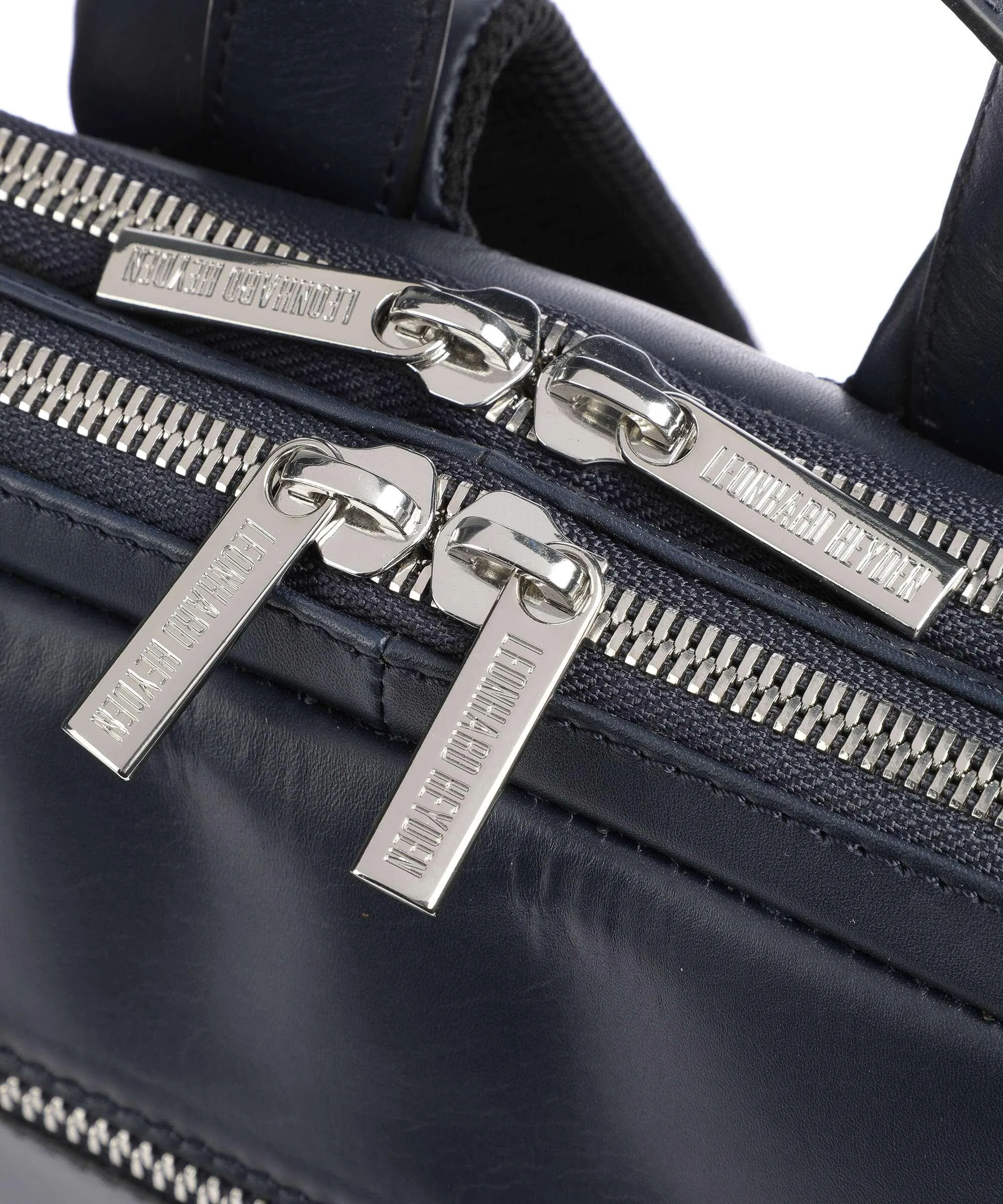 Leonhard Heyden Montreal Zaino 15″ pelle di vacchetta finemente grana navy  
