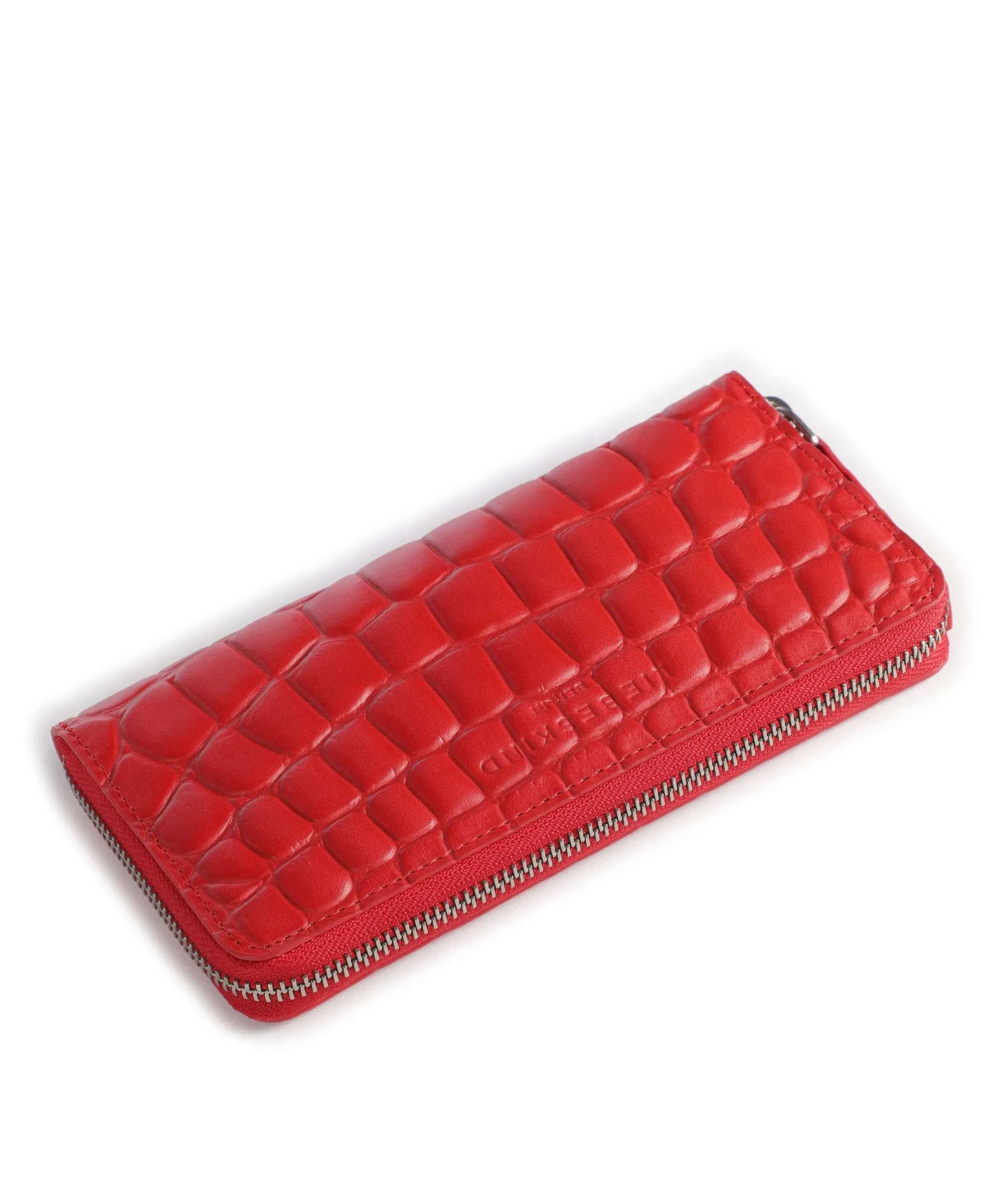  Liebeskind Gigi Waxy Croco Portafoglio pelle in rilievo rosso  