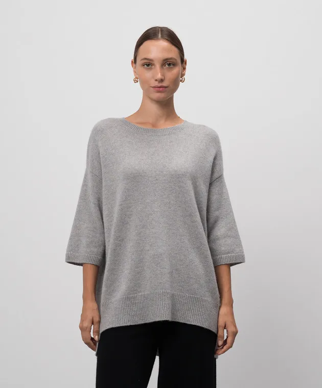 LISA YANG Maglione Camille in cashmere grigio 202121