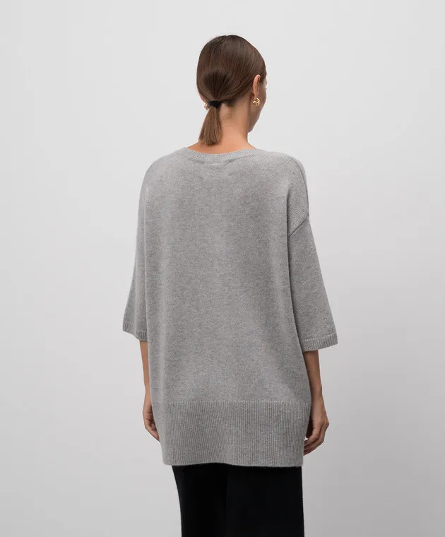 LISA YANG Maglione Camille in cashmere grigio 202121