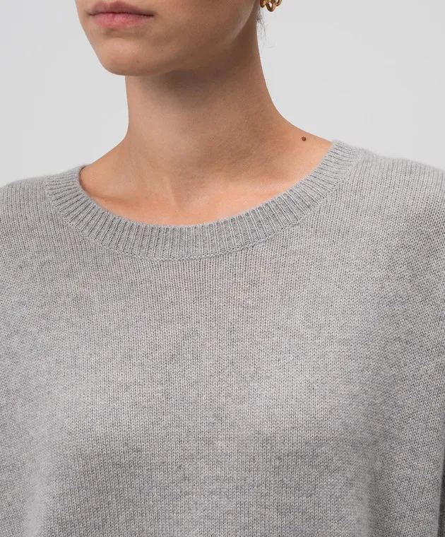 LISA YANG Maglione Camille in cashmere grigio 202121