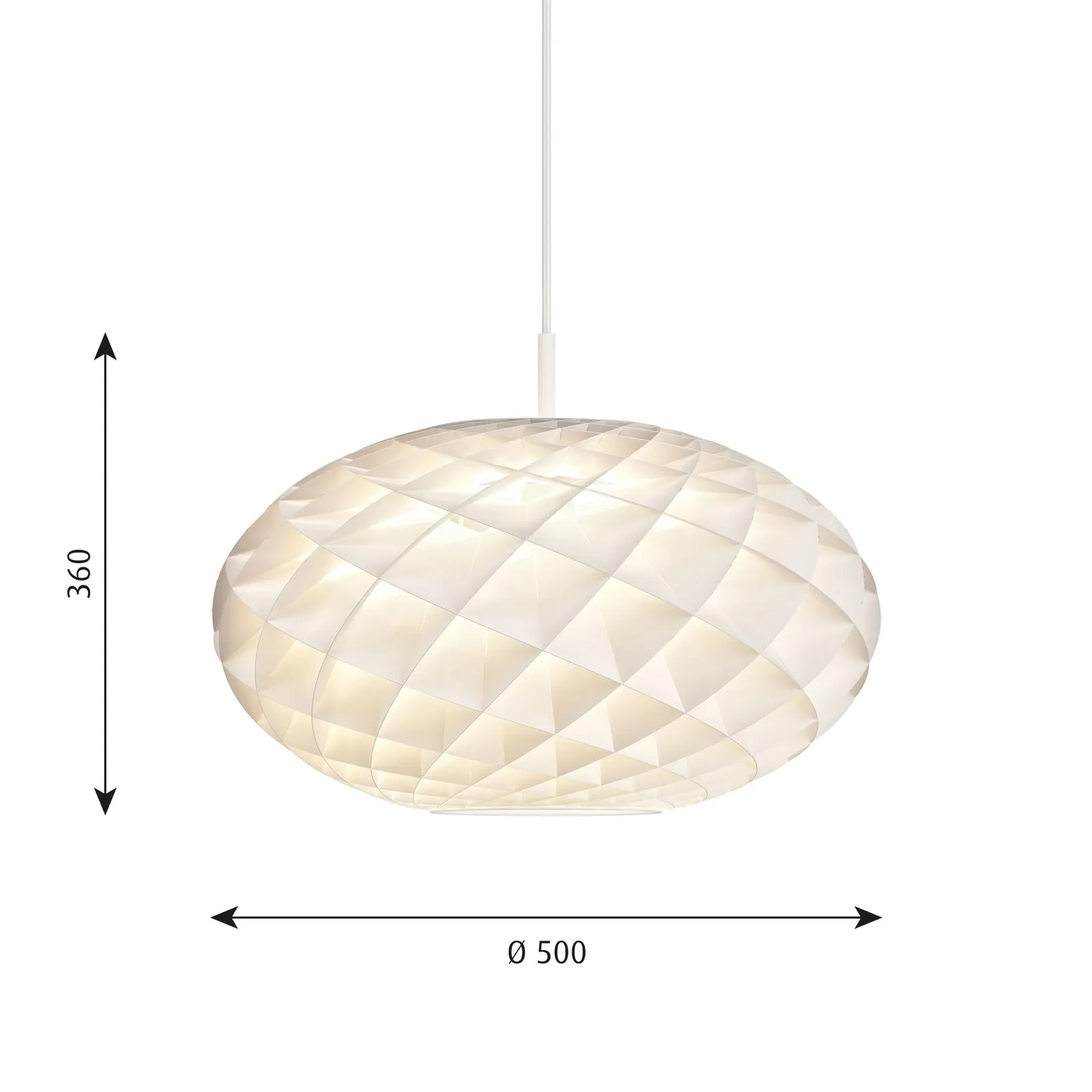 Louis Poulsen Patera Oval LED bianco Ø 50cm 3.000K