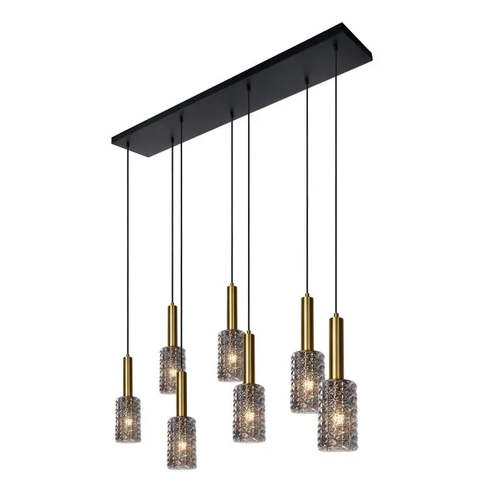 Lucide CORALIE Lampada a Sospensione Nero, 7-Luci