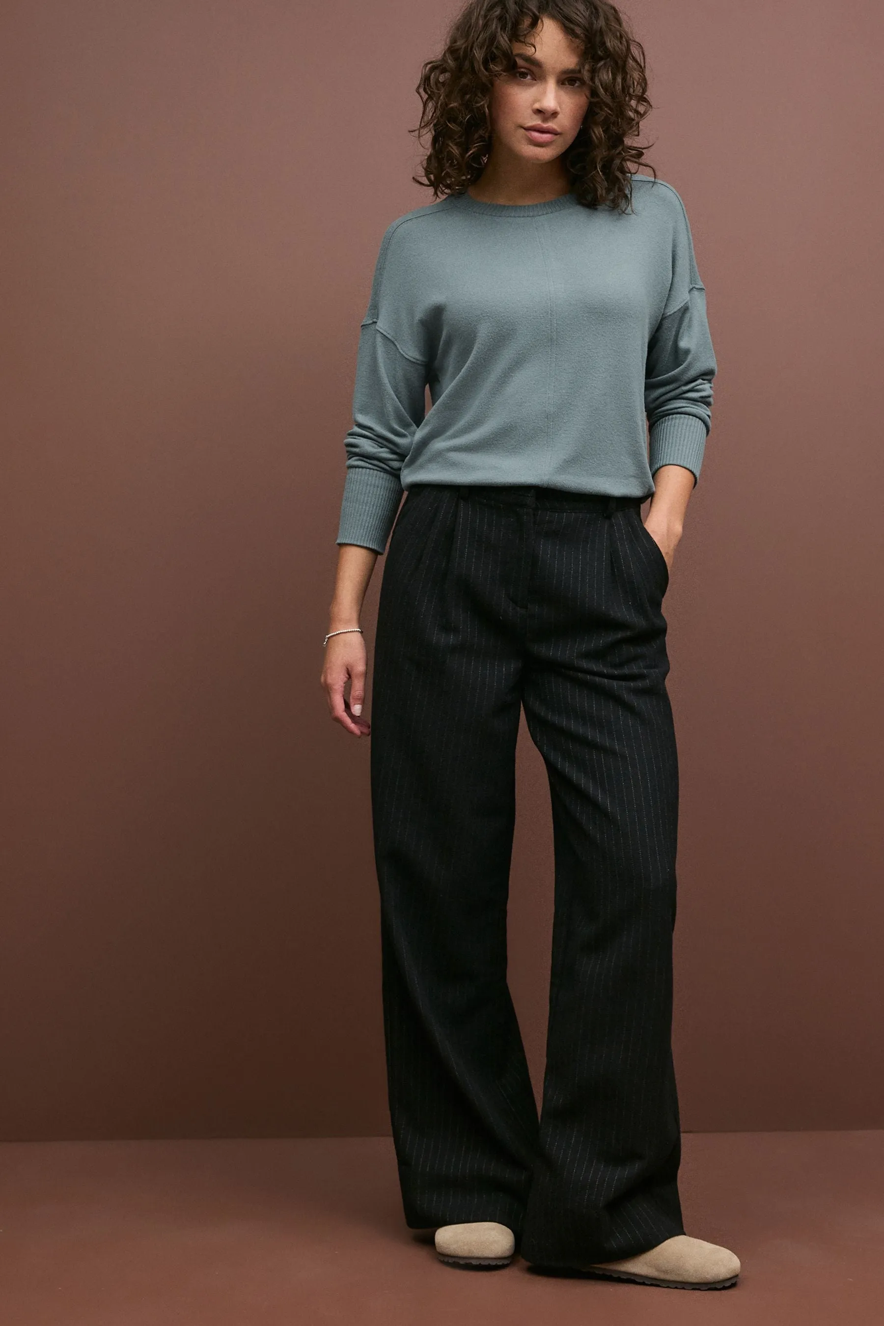 Maglia comoda Girocollo touch screen