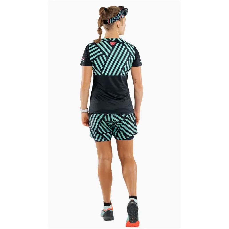 maglietta da trail running Dynafit TRAIL GRAPHIC SHIRT (blu navy RAZZLE DAZZLE) donna