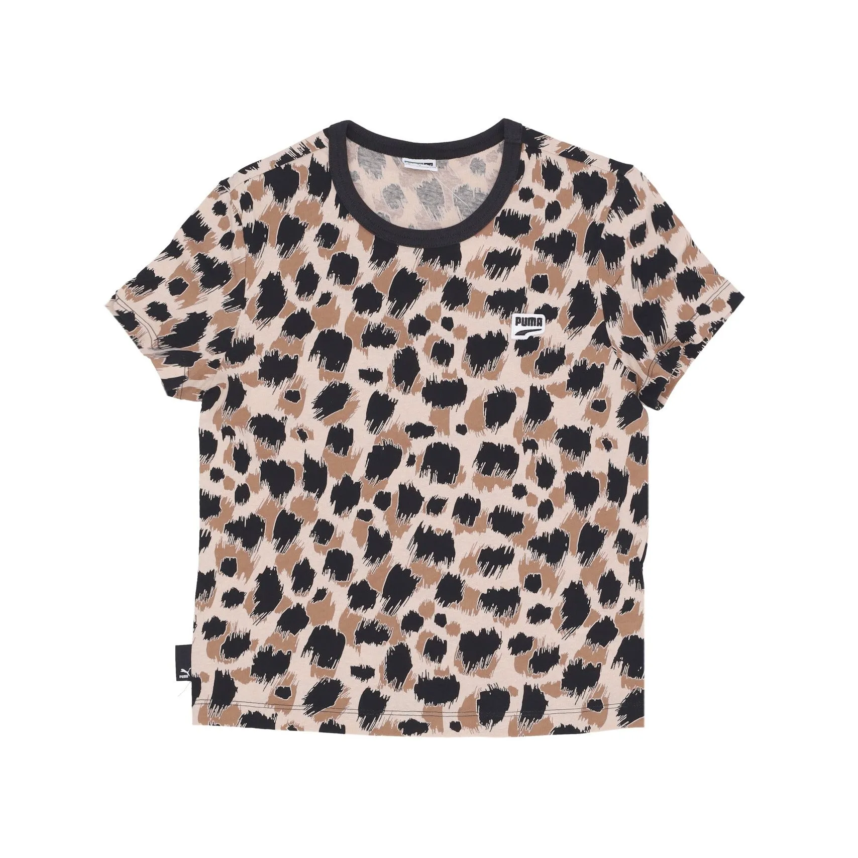 Maglietta Donna Downtown All Over Print Slim Tee Granola/all Over Print